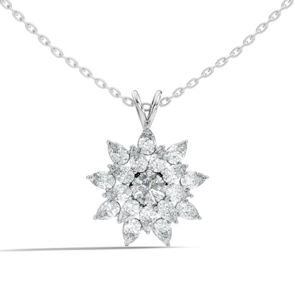 Elegant 3.67 CT Lab Diamond Pendant Necklace Pear Cut Colorless Vintage Gift for Her - HIGHCARAT DIAMONDS