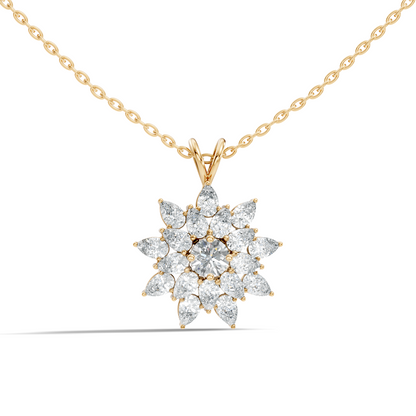 Elegant 3.67 CT Lab Diamond Pendant Necklace Pear Cut Colorless Vintage Gift for Her - HIGHCARAT DIAMONDS