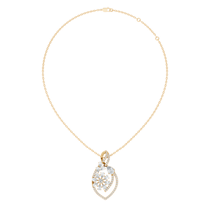 Round And Pear Cut  2.20 Ct Labgrown Diamond Pendant Vintage Jewelry Gift For Women - HIGHCARAT DIAMONDS