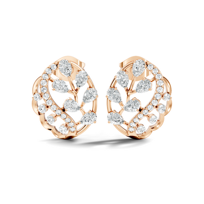 Round And Pear Shape 1.79 Ct Lab Grown & Natural Diamond Women Earrings - HIGHCARAT DIAMONDS