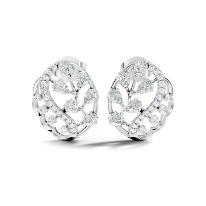 Round And Pear Shape 1.79 Ct Lab Grown & Natural Diamond Women Earrings - HIGHCARAT DIAMONDS