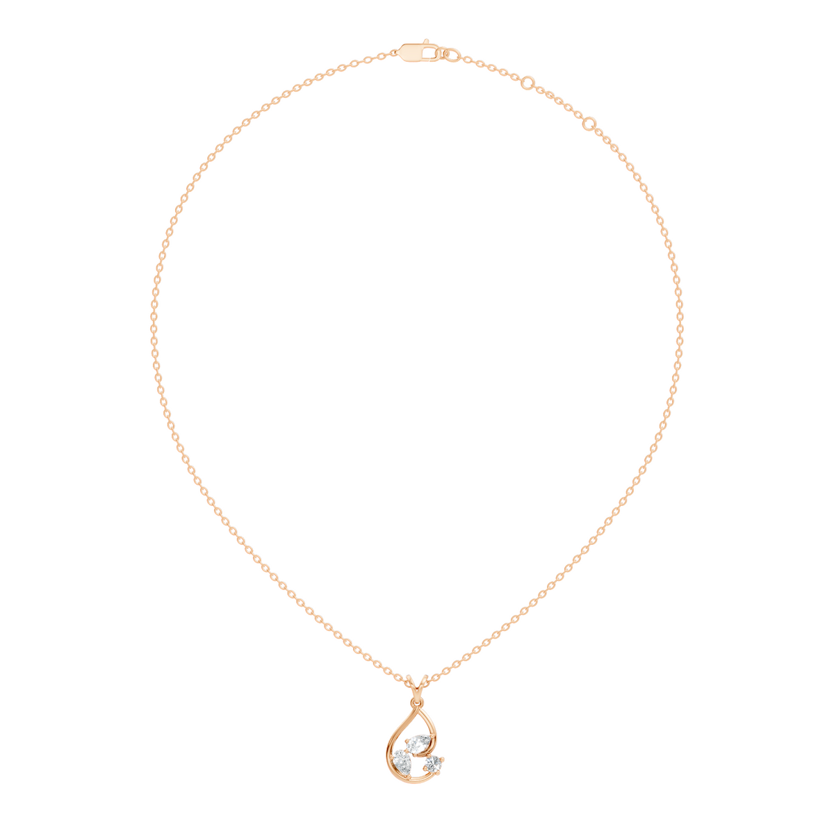 Elegant Pear Cut Lab-Grown Diamond Pendant Stunning Round Diamond Gift for Anniversary - HIGHCARAT DIAMONDS