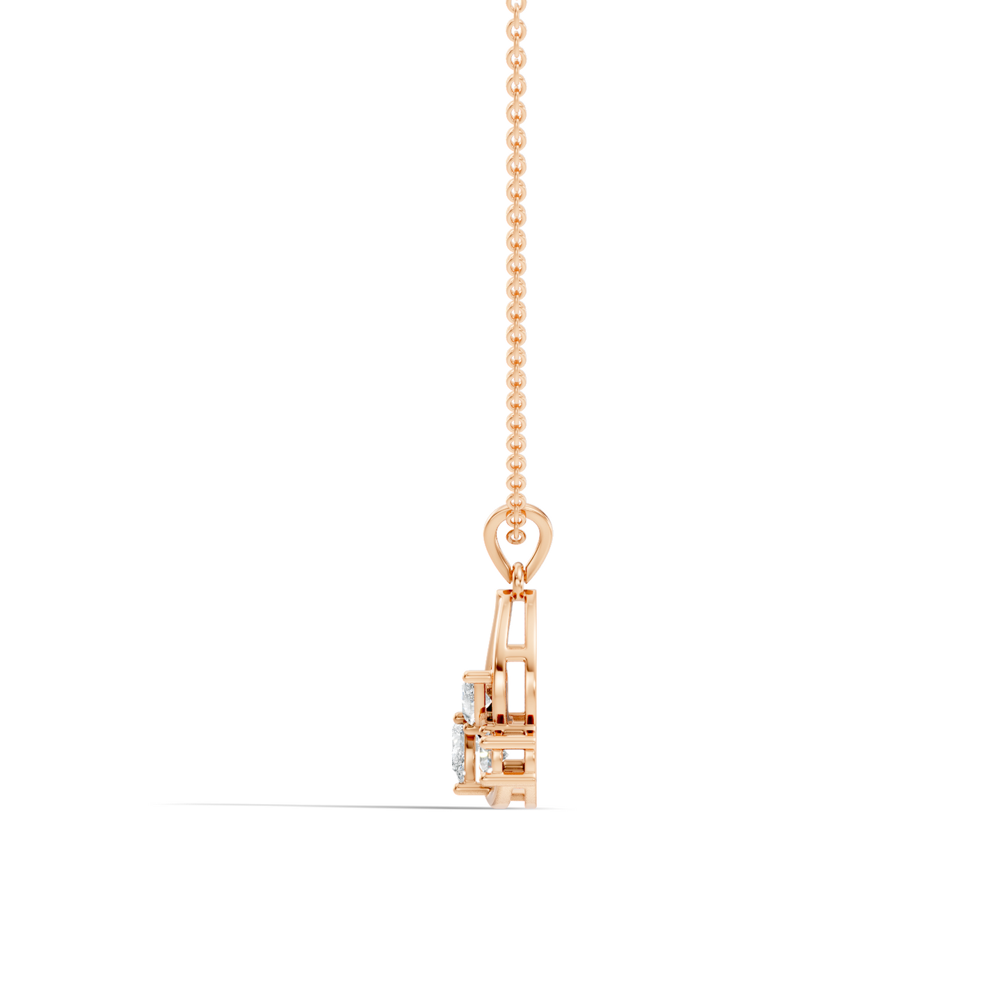 Elegant Pear Cut Lab-Grown Diamond Pendant Stunning Round Diamond Gift for Anniversary - HIGHCARAT DIAMONDS