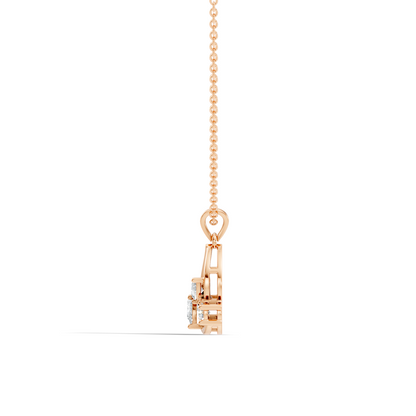 Elegant Pear Cut Lab-Grown Diamond Pendant Stunning Round Diamond Gift for Anniversary - HIGHCARAT DIAMONDS