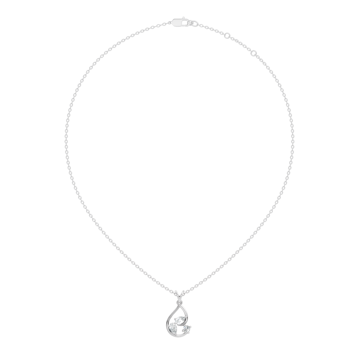 Elegant Pear Cut Lab-Grown Diamond Pendant Stunning Round Diamond Gift for Anniversary - HIGHCARAT DIAMONDS