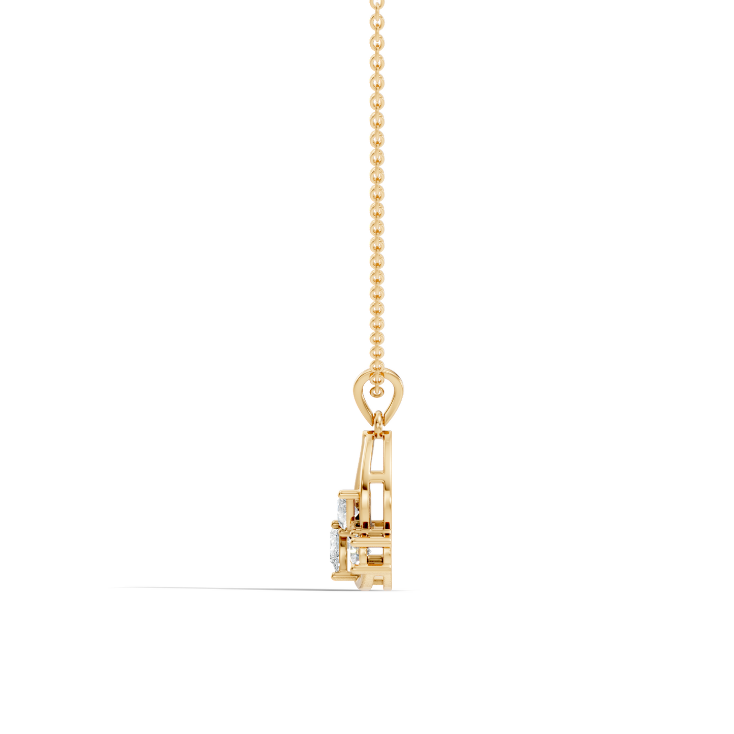 Elegant Pear Cut Lab-Grown Diamond Pendant Stunning Round Diamond Gift for Anniversary - HIGHCARAT DIAMONDS