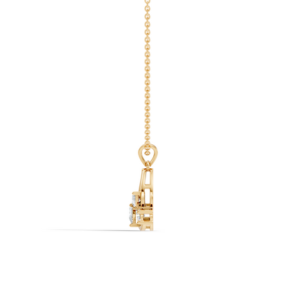 Elegant Pear Cut Lab-Grown Diamond Pendant Stunning Round Diamond Gift for Anniversary - HIGHCARAT DIAMONDS