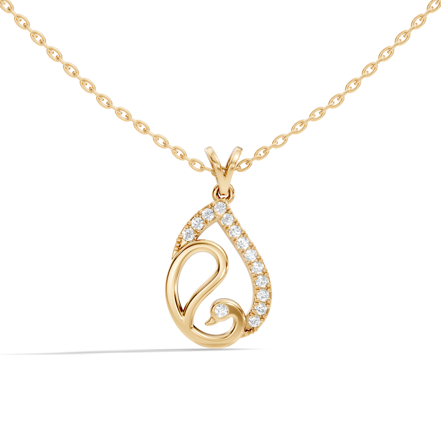 Classical Vintage Round Pendant Natural & Lab Diamonds Affordable Jewelry For Her - HIGHCARAT DIAMONDS