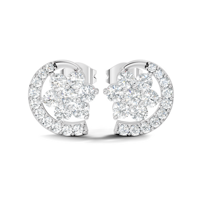 Vintage Round Cut White Colorless Diamond Elegant Stunning Antique Bridesmaid Stud Earring For Women's - HIGHCARAT DIAMONDS