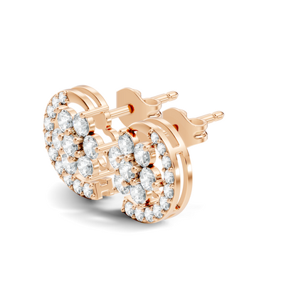 Vintage Round Cut White Colorless Diamond Elegant Stunning Antique Bridesmaid Stud Earring For Women's - HIGHCARAT DIAMONDS