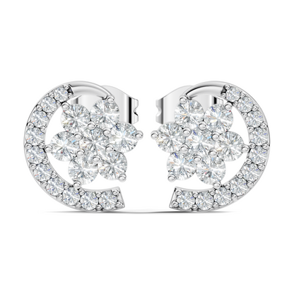 Vintage Round Cut White Colorless Diamond Elegant Stunning Antique Bridesmaid Stud Earring For Women's - HIGHCARAT DIAMONDS
