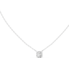 Solitaire Princess Cut Langrown Sparkling Diamond Pendant For Her In 14K Solid Gold - HIGHCARAT DIAMONDS