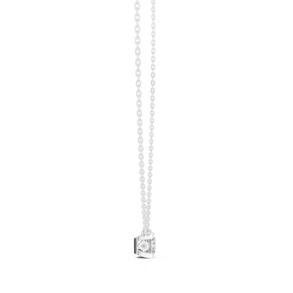 Solitaire Princess Cut Langrown Sparkling Diamond Pendant For Her In 14K Solid Gold - HIGHCARAT DIAMONDS