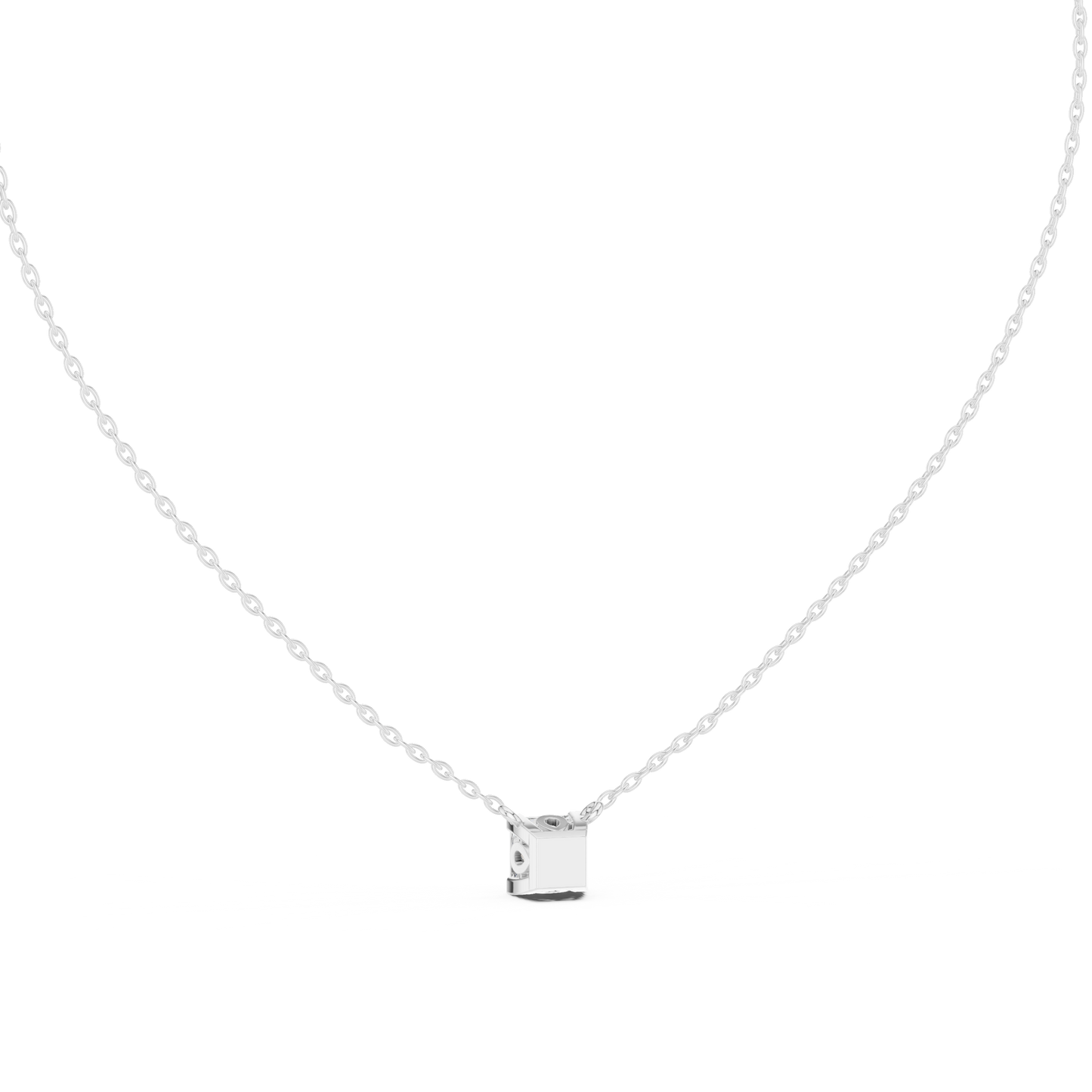 Solitaire Princess Cut Langrown Sparkling Diamond Pendant For Her In 14K Solid Gold - HIGHCARAT DIAMONDS
