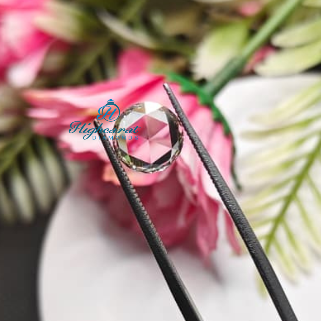 Rose Cut IGI Certified Round Shape Lab Grown Diamond, Custom Eco Friendly Diamond for Wedding Rings and Diamond for Custom Engagement Ring - HIGHCARAT DIAMONDS