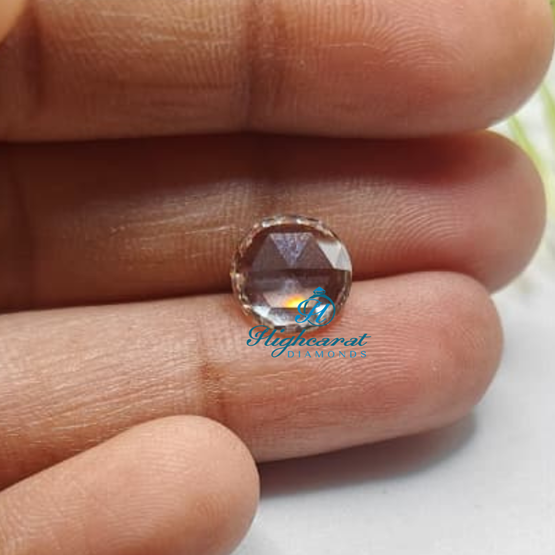 Rose Cut IGI Certified Round Shape Lab Grown Diamond, Custom Eco Friendly Diamond for Wedding Rings and Diamond for Custom Engagement Ring - HIGHCARAT DIAMONDS