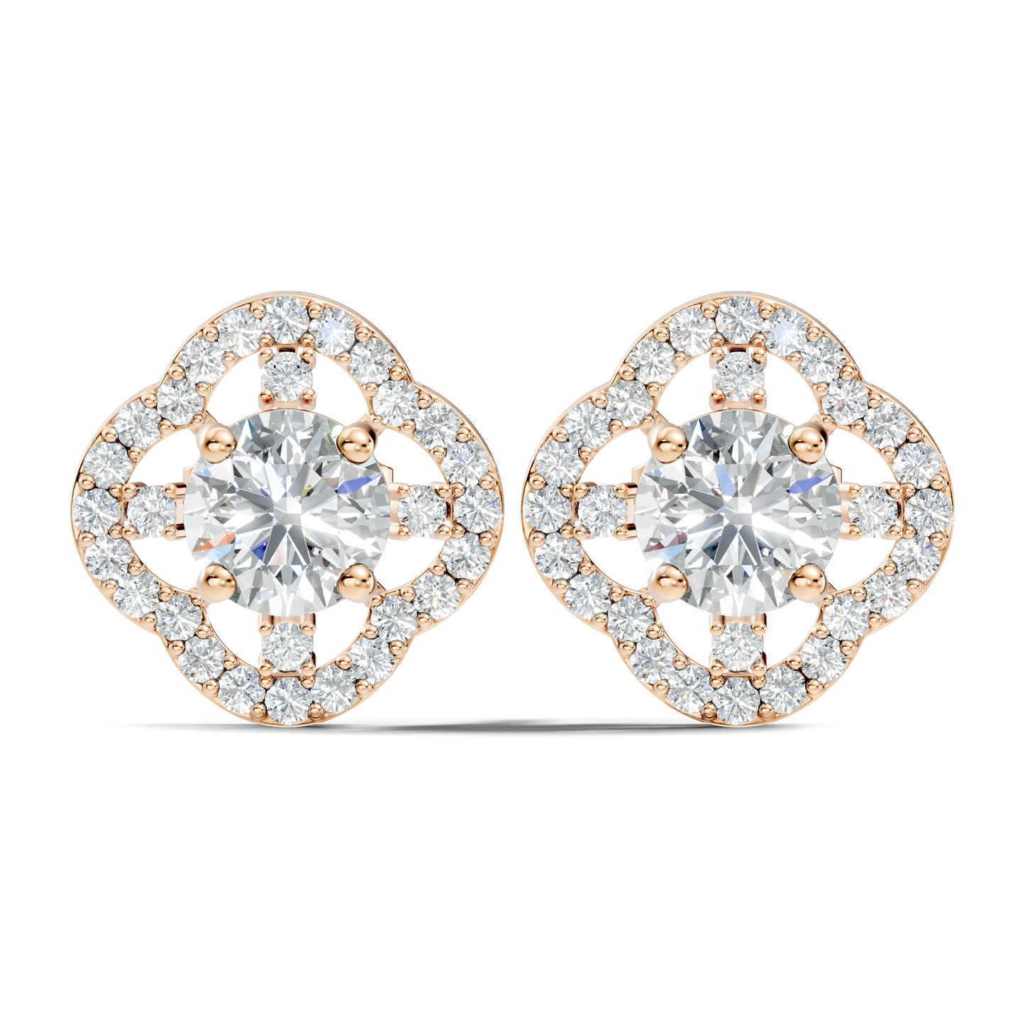 Round Shape 2.28 Ct Stunning Sparkling Labgrown Diamond Stud Earring Gift For Her