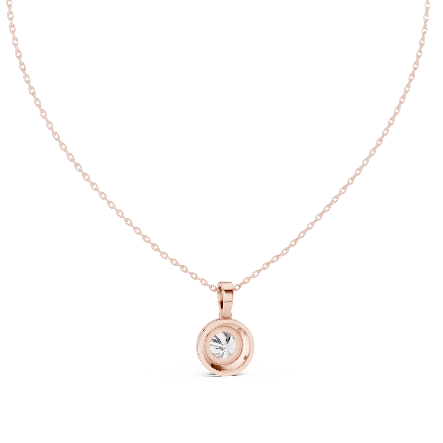 2.29 Ct Round Shape 14k Solid Gold Stunning Sparkling Diamond Pendant For Wedding Wear - HIGHCARAT DIAMONDS