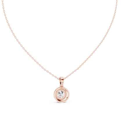 2.29 Ct Round Shape 14k Solid Gold Stunning Sparkling Diamond Pendant For Wedding Wear - HIGHCARAT DIAMONDS