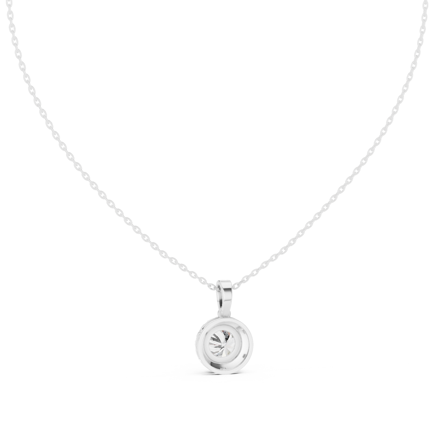 2.29 Ct Round Shape 14k Solid Gold Stunning Sparkling Diamond Pendant For Wedding Wear - HIGHCARAT DIAMONDS