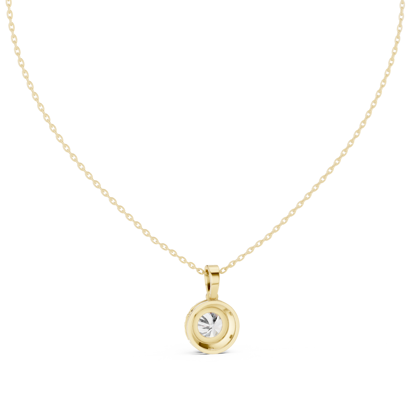 2.29 Ct Round Shape 14k Solid Gold Stunning Sparkling Diamond Pendant For Wedding Wear - HIGHCARAT DIAMONDS