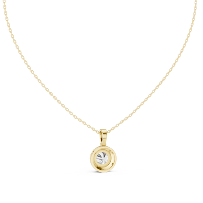 2.29 Ct Round Shape 14k Solid Gold Stunning Sparkling Diamond Pendant For Wedding Wear - HIGHCARAT DIAMONDS