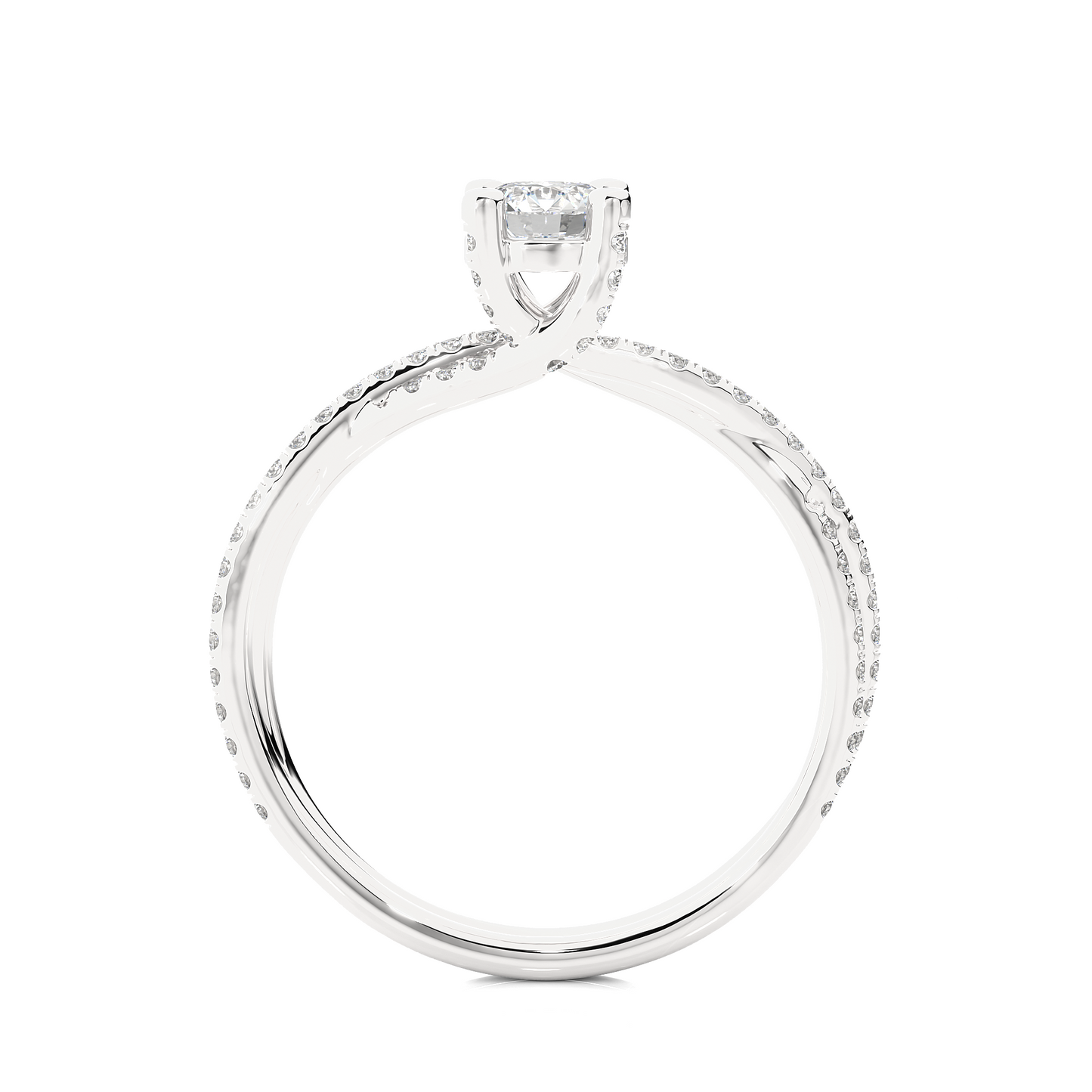 Round Shape Lab Grown Diamond Colorless 14K Solid Gold Ring Gift For Her Birthday - HIGHCARAT DIAMONDS