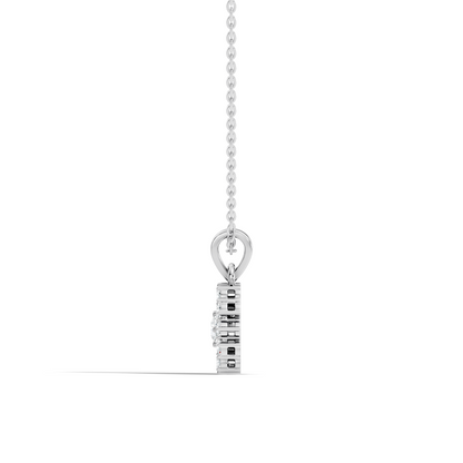 Stunning 0.38 Ct Round Diamond Charm Pendant 18K White Gold Jewelry For Women - HIGHCARAT DIAMONDS