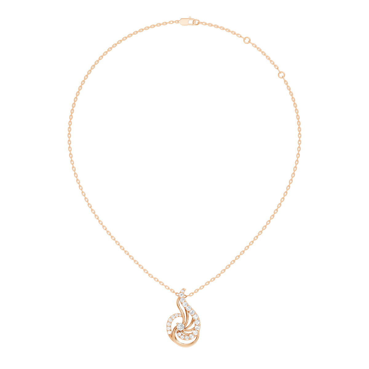 Sophisticated Round Cut Diamond Pendant in 14K White Gold Ideal Gift for Her - HIGHCARAT DIAMONDS