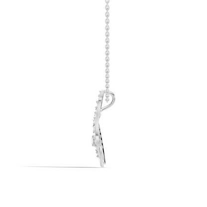 Sophisticated Round Cut Diamond Pendant in 14K White Gold Ideal Gift for Her - HIGHCARAT DIAMONDS