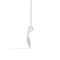 Sophisticated Round Cut Diamond Pendant in 14K White Gold Ideal Gift for Her - HIGHCARAT DIAMONDS