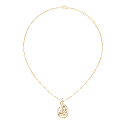 Sophisticated Round Cut Diamond Pendant in 14K White Gold Ideal Gift for Her - HIGHCARAT DIAMONDS
