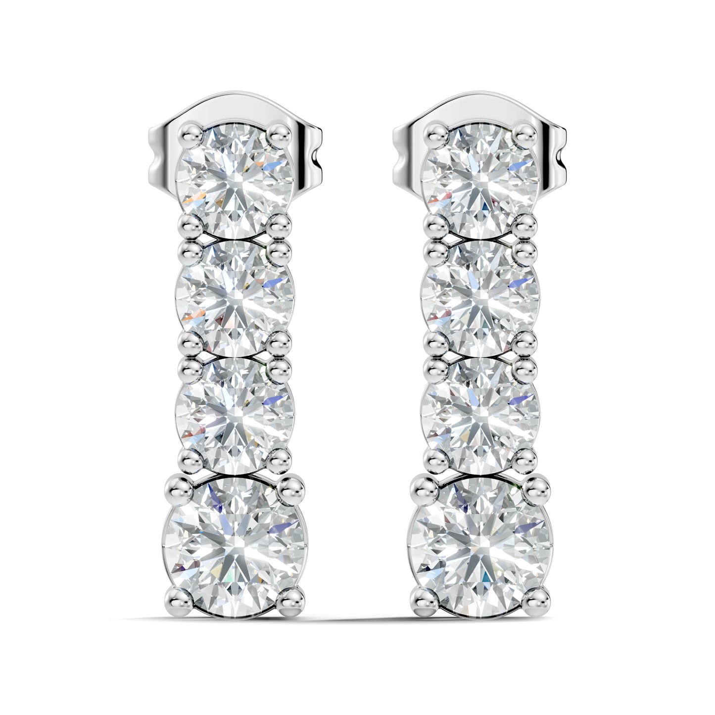 Round Shape 2.06 Ct Lab Grown Diamond Unique Style Classic Studs Earrings For Her - HIGHCARAT DIAMONDS