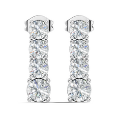 Round Shape 2.06 Ct Lab Grown Diamond Unique Style Classic Studs Earrings For Her - HIGHCARAT DIAMONDS