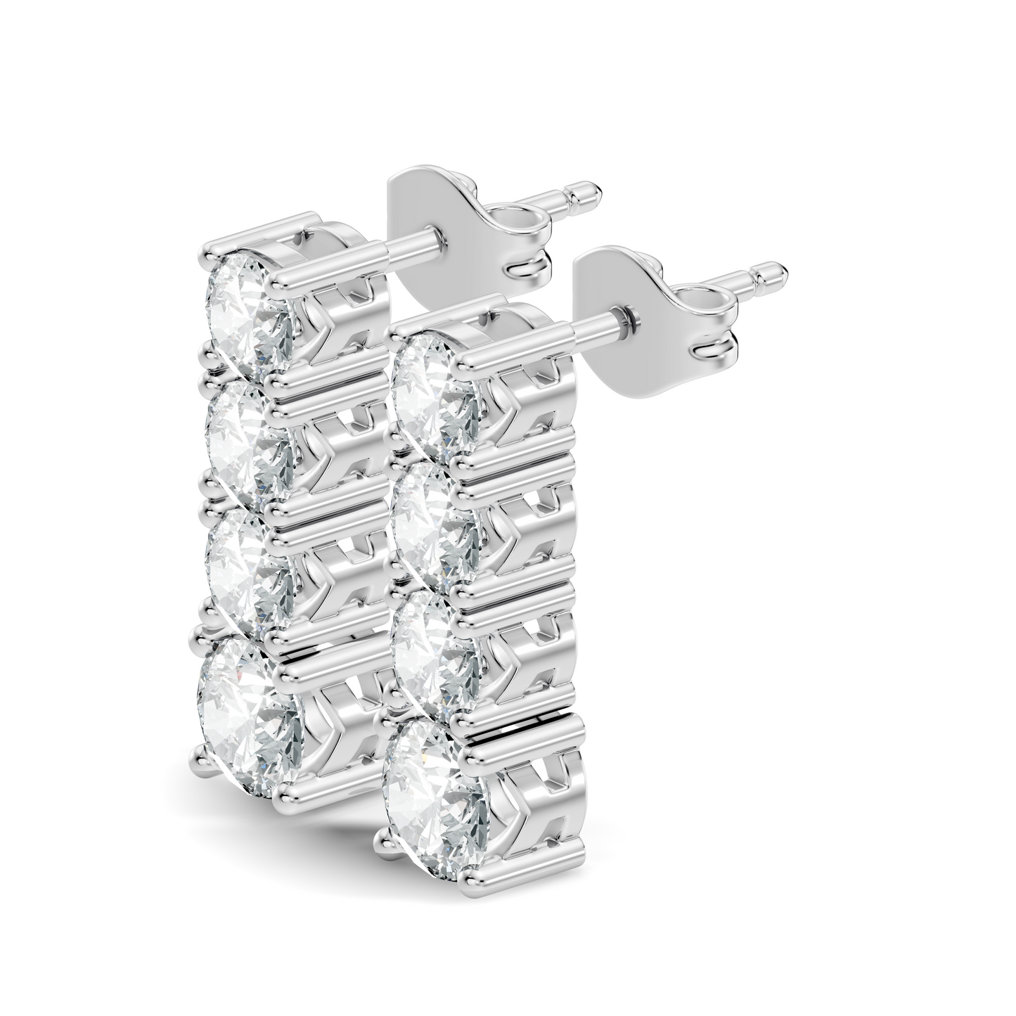 Round Shape 2.06 Ct Lab Grown Diamond Unique Style Classic Studs Earrings For Her - HIGHCARAT DIAMONDS