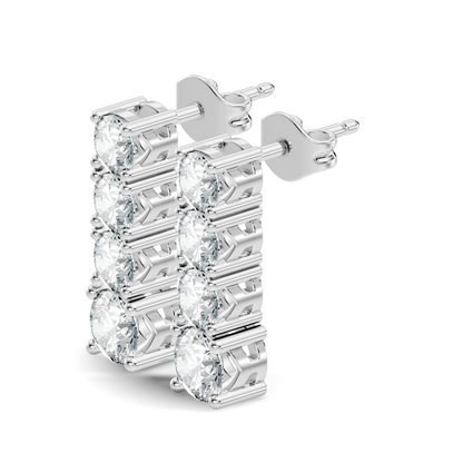 Round Shape 2.06 Ct Lab Grown Diamond Unique Style Classic Studs Earrings For Her - HIGHCARAT DIAMONDS