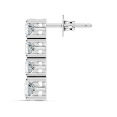 Round Shape 2.06 Ct Lab Grown Diamond Unique Style Classic Studs Earrings For Her - HIGHCARAT DIAMONDS