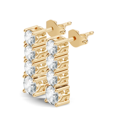 Round Shape 2.06 Ct Lab Grown Diamond Unique Style Classic Studs Earrings For Her - HIGHCARAT DIAMONDS