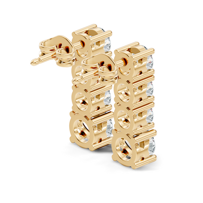 Round Shape 2.06 Ct Lab Grown Diamond Unique Style Classic Studs Earrings For Her - HIGHCARAT DIAMONDS