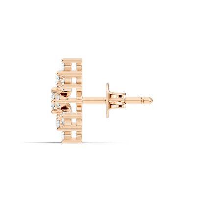 Round Shape New Shinning Sparkle 14k Solid Gold Lab Grown Diamond Earring For Daily Wear - HIGHCARAT DIAMONDS
