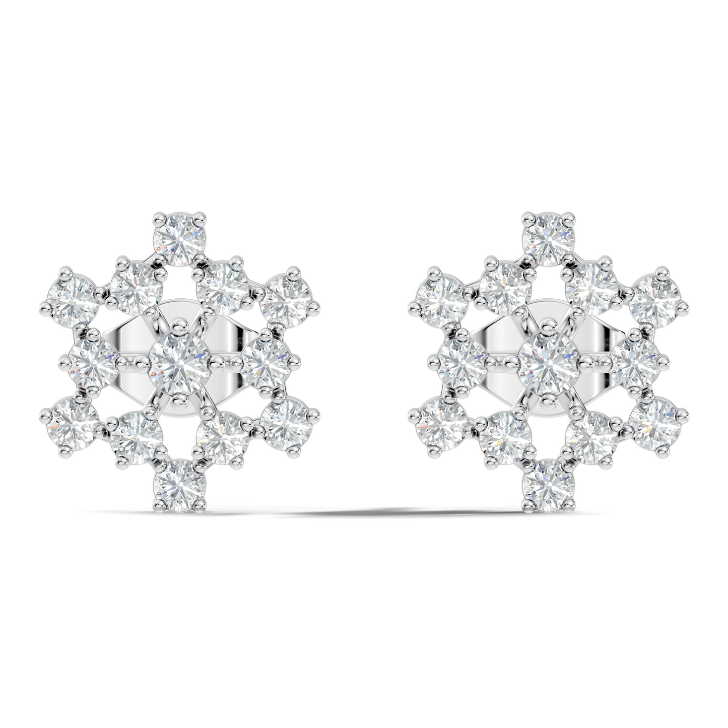 Round Shape New Shinning Sparkle 14k Solid Gold Lab Grown Diamond Earring For Daily Wear - HIGHCARAT DIAMONDS