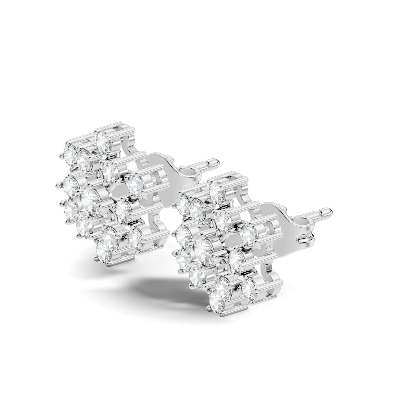 Round Shape New Shinning Sparkle 14k Solid Gold Lab Grown Diamond Earring For Daily Wear - HIGHCARAT DIAMONDS