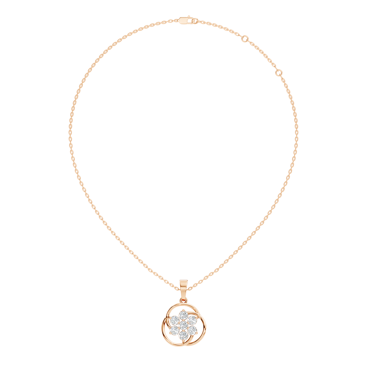 1.40 Carat Lab-Grown Round Diamond Pendant Necklace in 14K Solid Gold - HIGHCARAT DIAMONDS