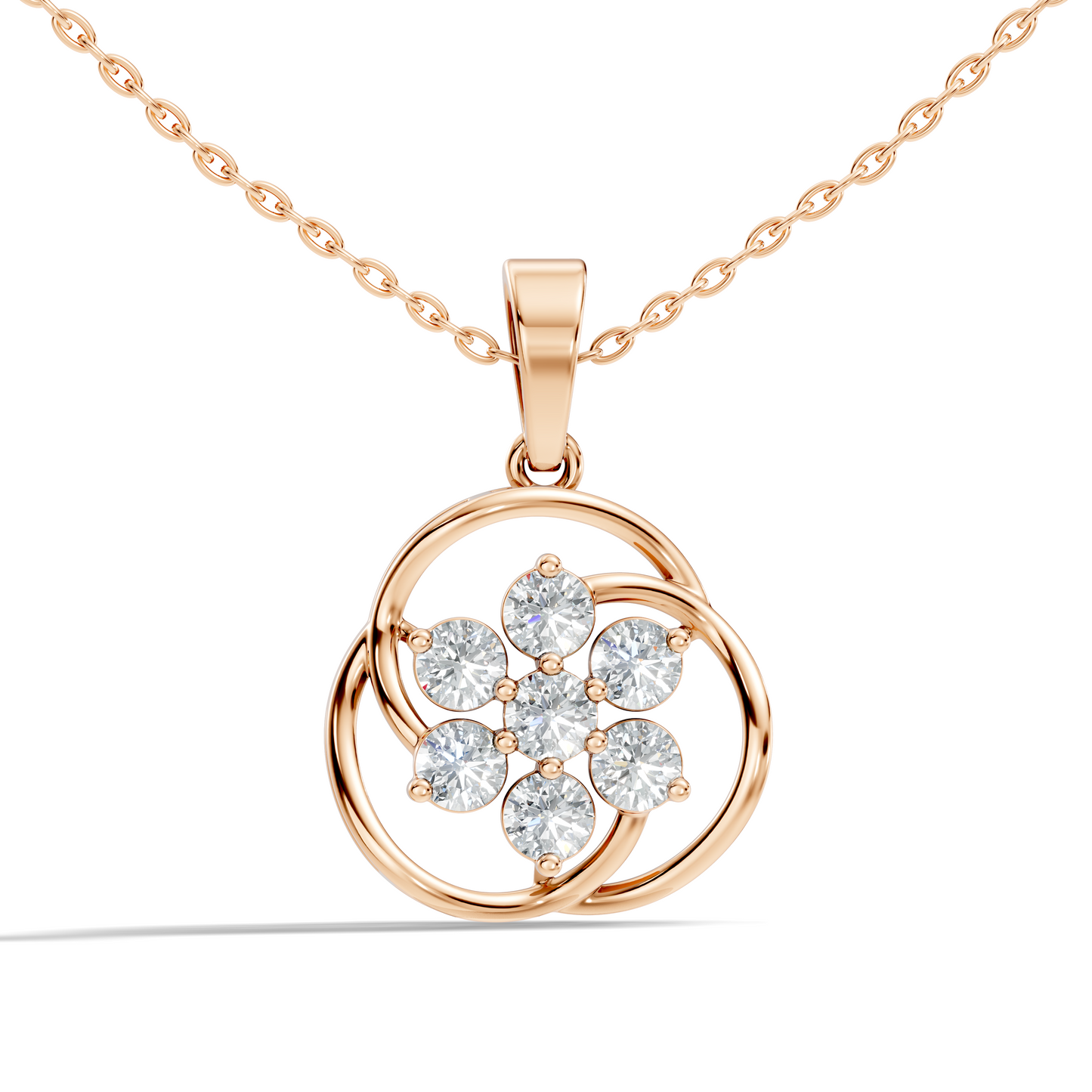 1.40 Carat Lab-Grown Round Diamond Pendant Necklace in 14K Solid Gold - HIGHCARAT DIAMONDS