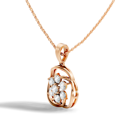 1.40 Carat Lab-Grown Round Diamond Pendant Necklace in 14K Solid Gold - HIGHCARAT DIAMONDS