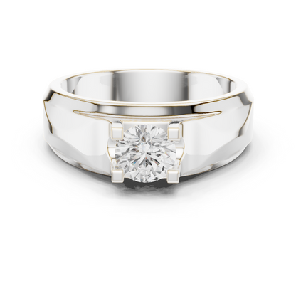 Round Shape Lab grown Diamond New Ethical Shinny Look Men's Diamond Ring For Birthday Gift - HIGHCARAT DIAMONDS