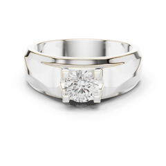 Round Shape Lab grown Diamond New Ethical Shinny Look Men's Diamond Ring For Birthday Gift - HIGHCARAT DIAMONDS