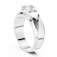 Round Shape Lab grown Diamond New Ethical Shinny Look Men's Diamond Ring For Birthday Gift - HIGHCARAT DIAMONDS