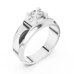 Round Shape Lab grown Diamond New Ethical Shinny Look Men's Diamond Ring For Birthday Gift - HIGHCARAT DIAMONDS