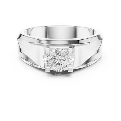 Round Shape Lab grown Diamond New Ethical Shinny Look Men's Diamond Ring For Birthday Gift - HIGHCARAT DIAMONDS